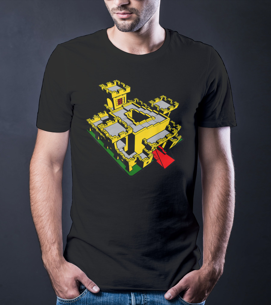 Classic Yellow Castle AFOL Toy Brick Fortress T-Shirt