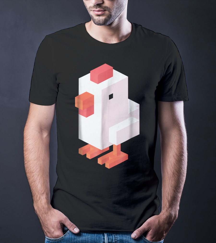 Crossy Road Chicken Pixel Art Game Character T-Shirt