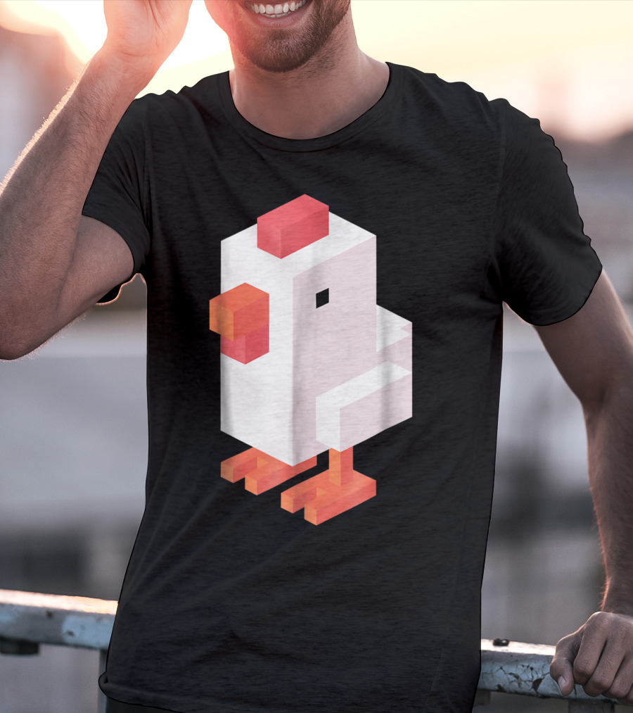 Crossy Road Chicken Pixel Art Game Character T-Shirt