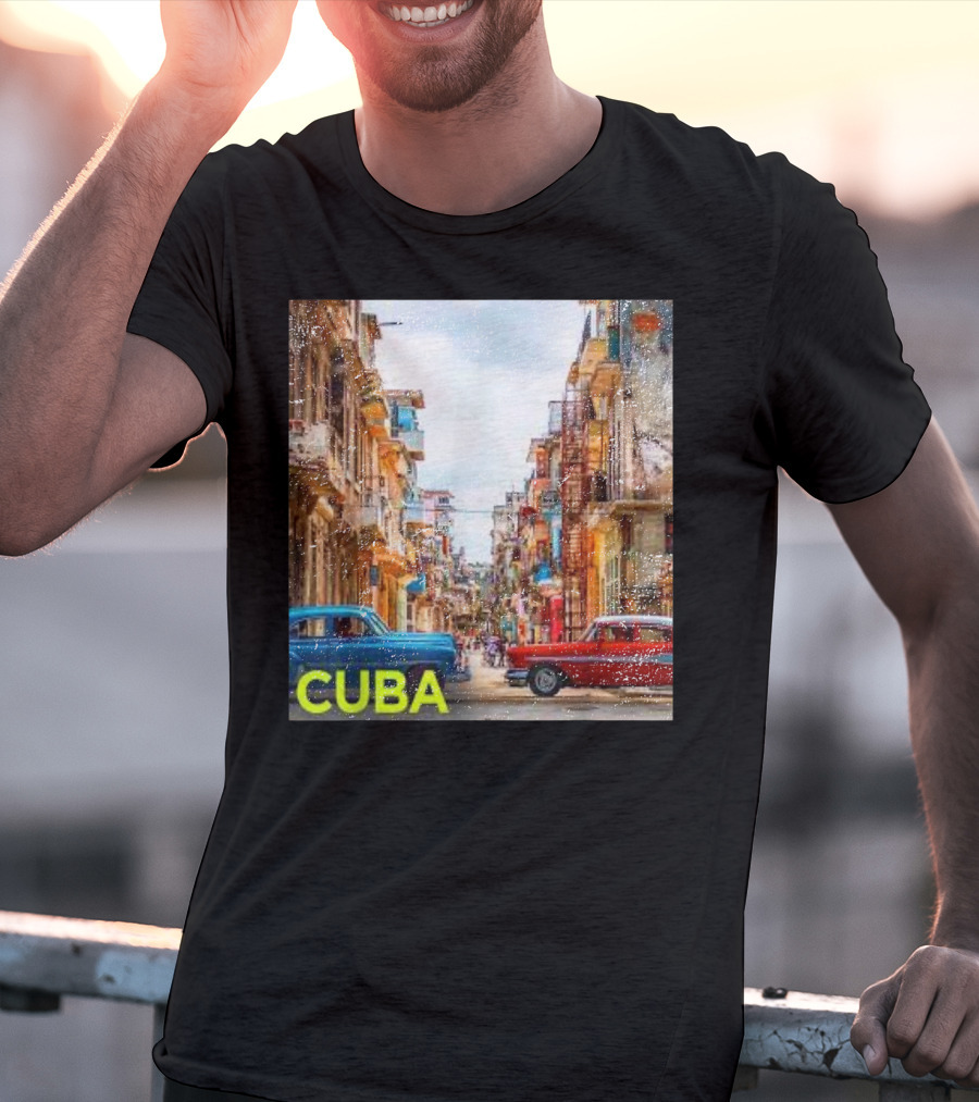 Cuba Classic Car Streets T-Shirt