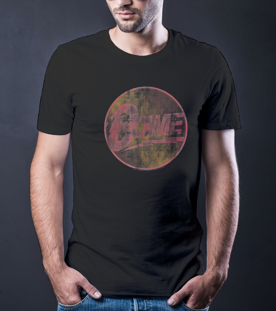 Bowie Lightning Bolt Vintage Circle T-Shirt
