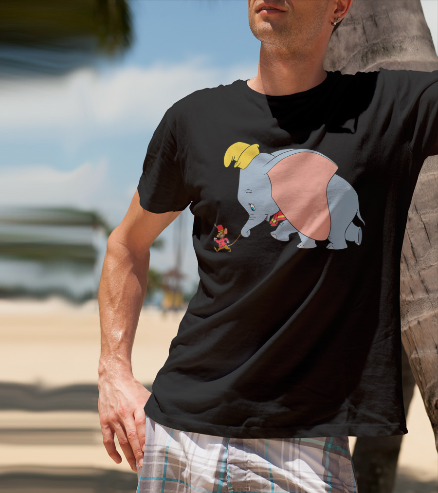 Disney Classic Dumbo Timothy Q Mouse Vintage Style Iconic Characters T-Shirt