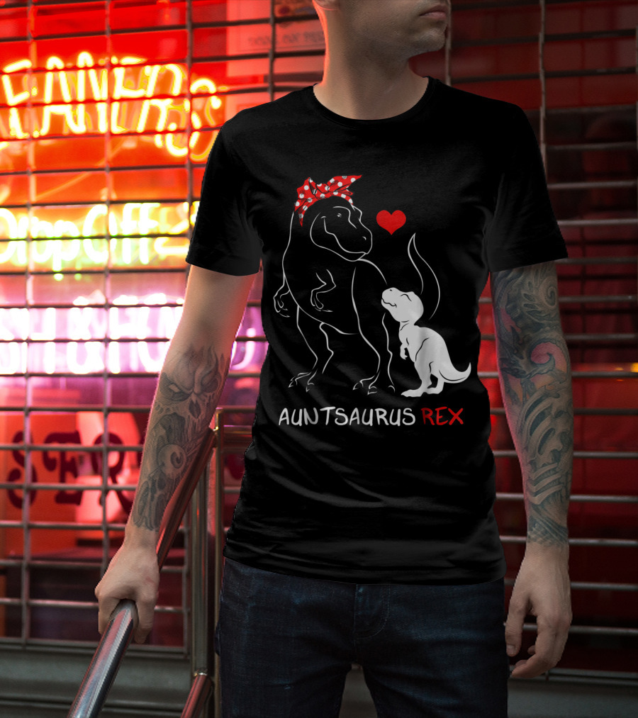 Auntsaurus Rex Dinosaur Family Love T-Shirt