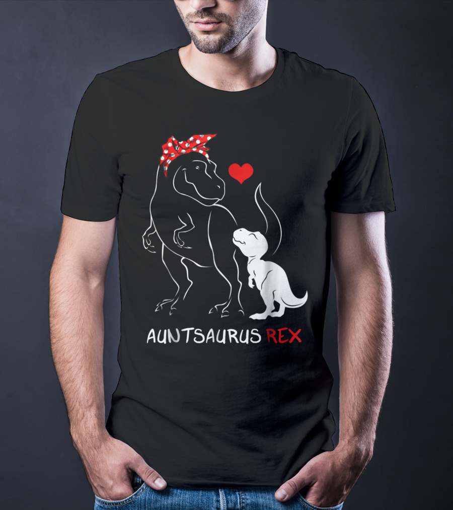 Auntsaurus Rex Dinosaur Family Love T-Shirt
