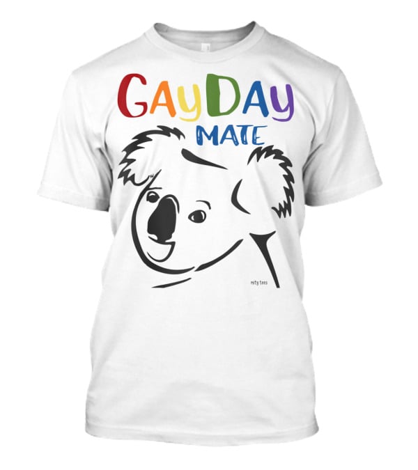 Australian Rainbow Koala Gay Day Mate Greeting T-Shirt