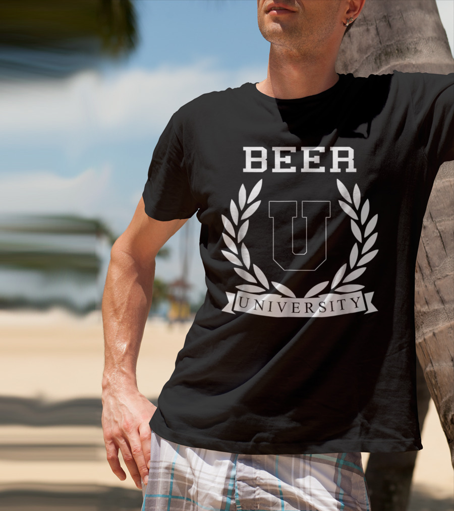 Beer University U Laurel Crest College Drinking T-Shirt