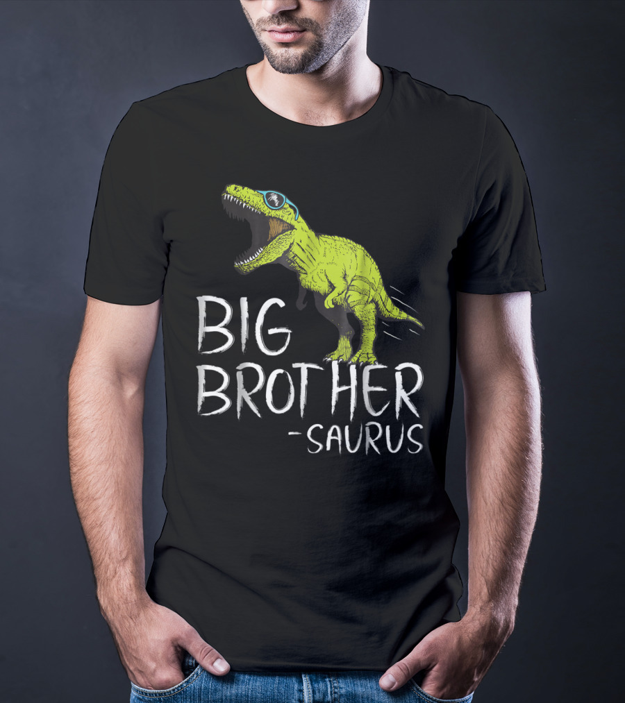 Big Brother Saurus Dinosaur With Sunglasses T-Shirt
