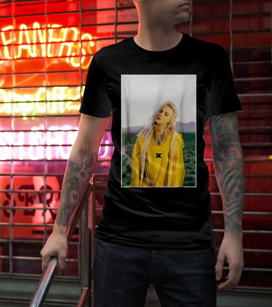 Billie Eilish Yellow Outfit Desert Photo T-Shirt