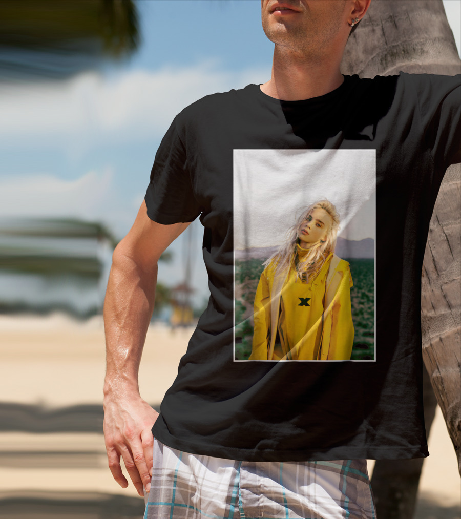 Billie Eilish Yellow Outfit Desert Photo T-Shirt