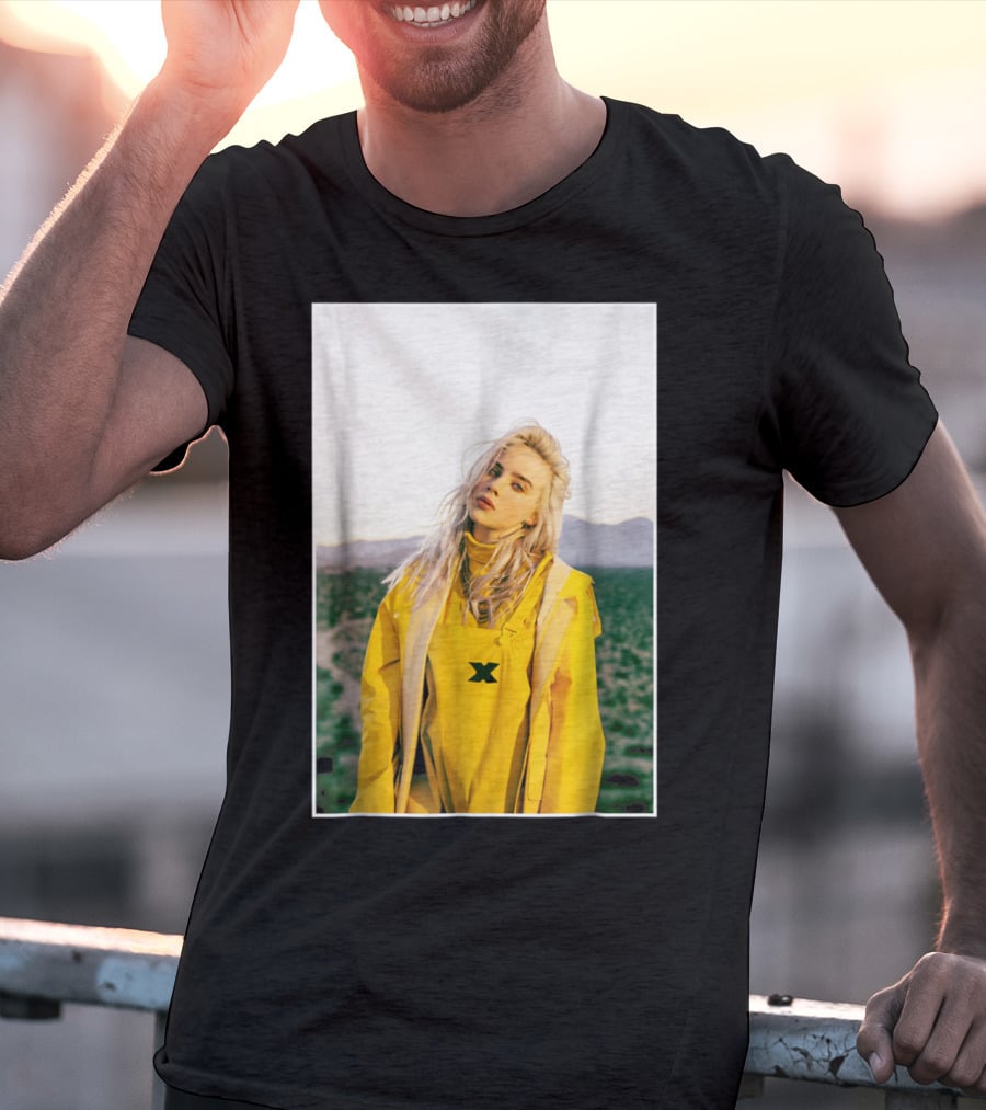 Billie Eilish Yellow Outfit Desert Photo T-Shirt