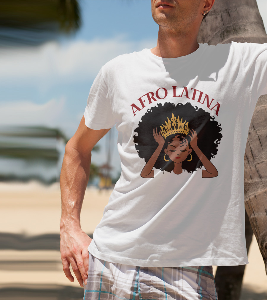 Afro Latina Black Women History Month Crown T-Shirt