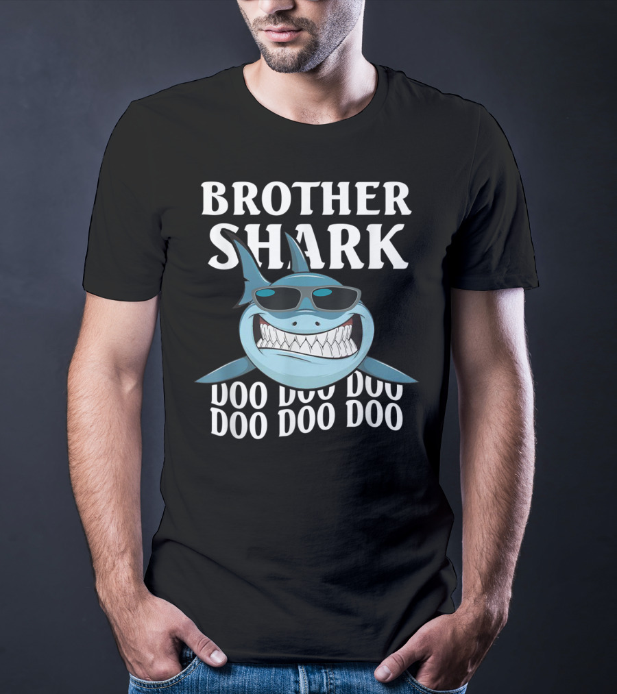 Brother Shark Doo Doo Doo Sunglasses Cool Smile T-Shirt