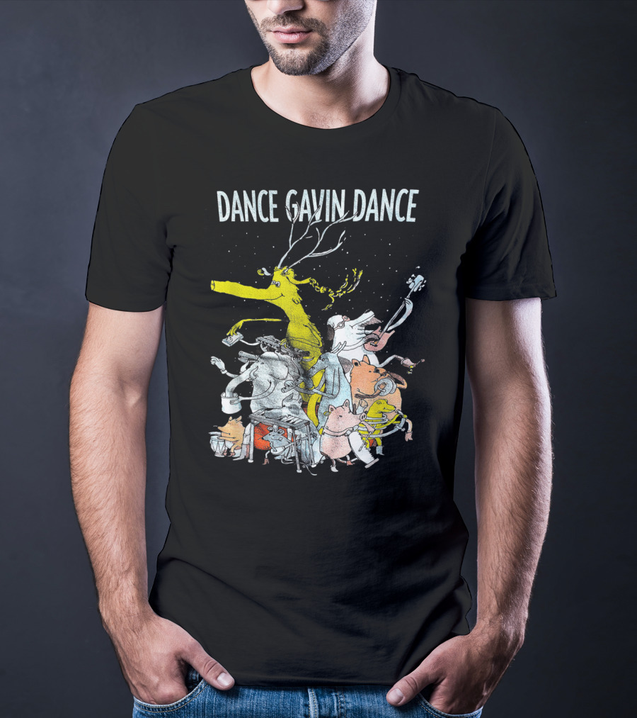 Dance Gavin Dance Animal Band Parade With Yellow Stag T-Shirt