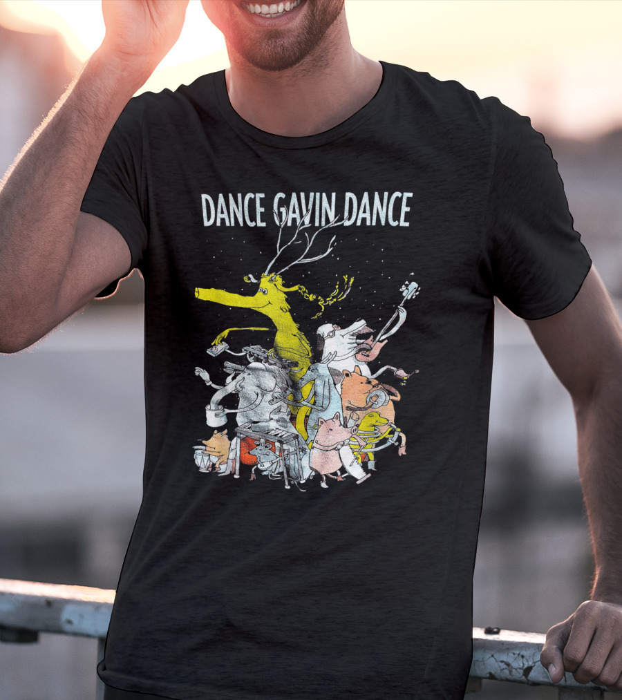 Dance Gavin Dance Animal Band Parade With Yellow Stag T-Shirt