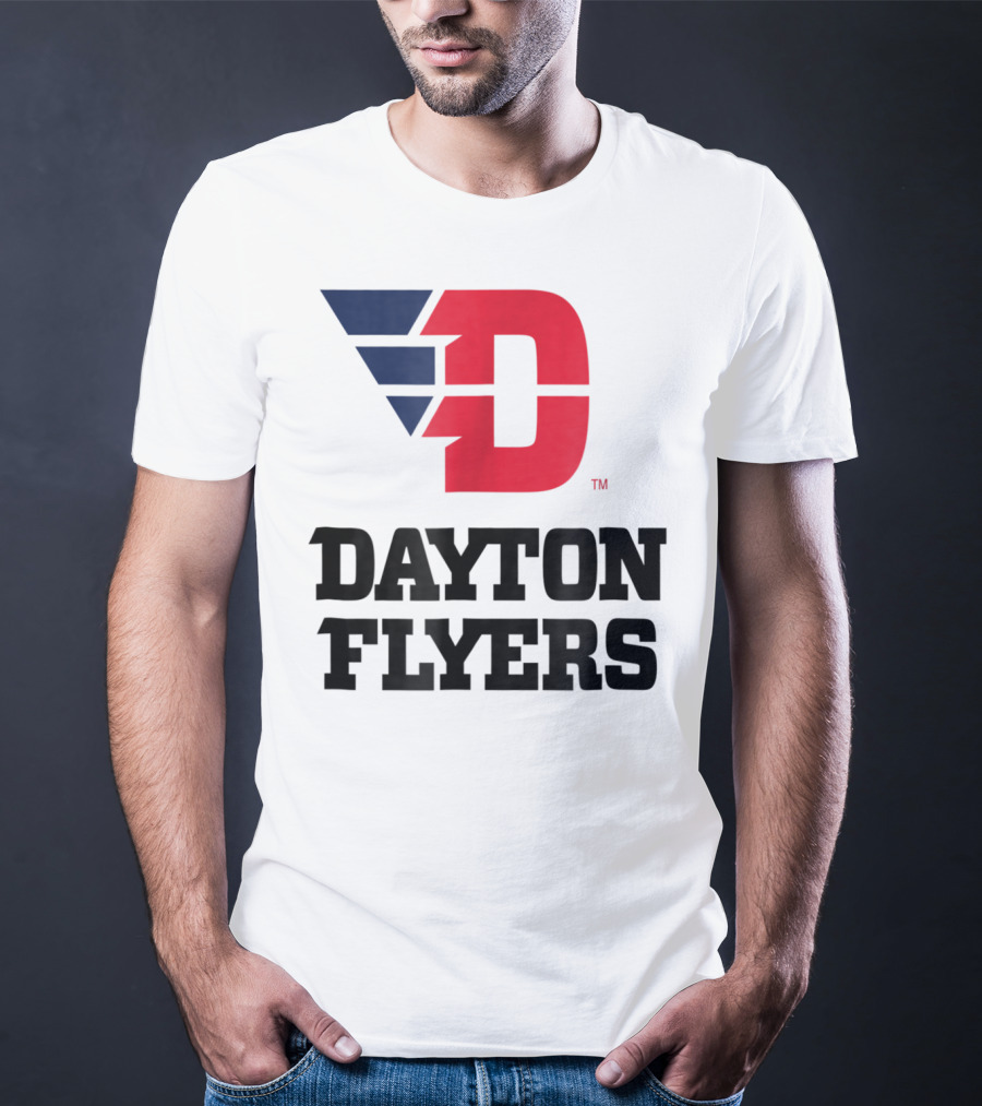 Dayton Flyers Logo University D Red Blue T-Shirt