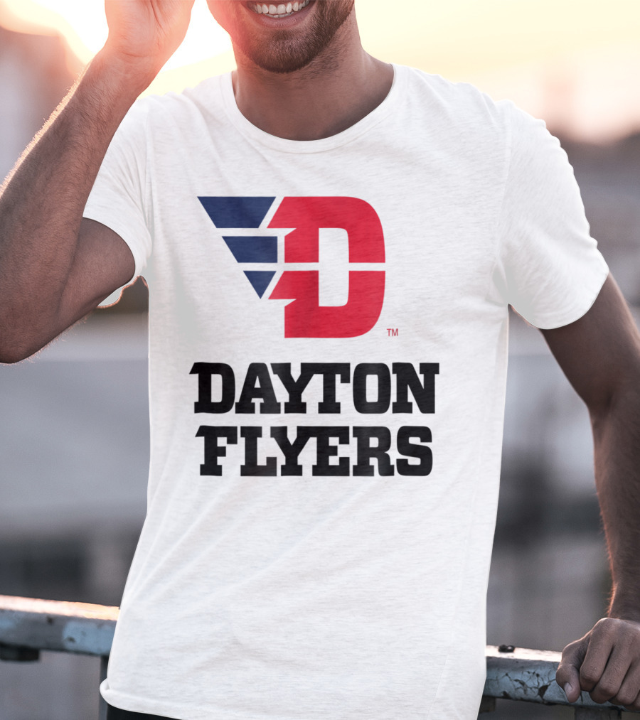 Dayton Flyers Logo University D Red Blue T-Shirt