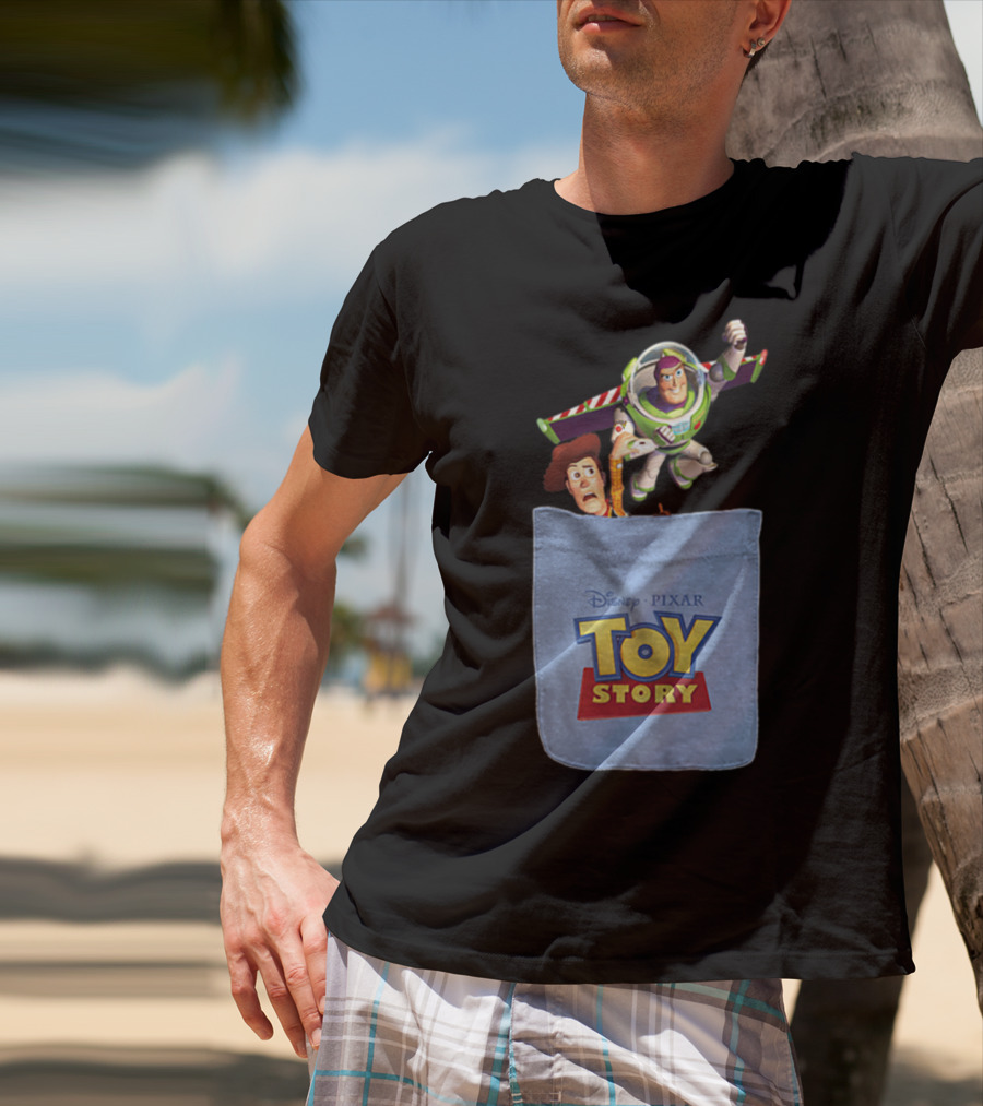 Disney Pixar Toy Story Buzz And Woody Pocket T-Shirt