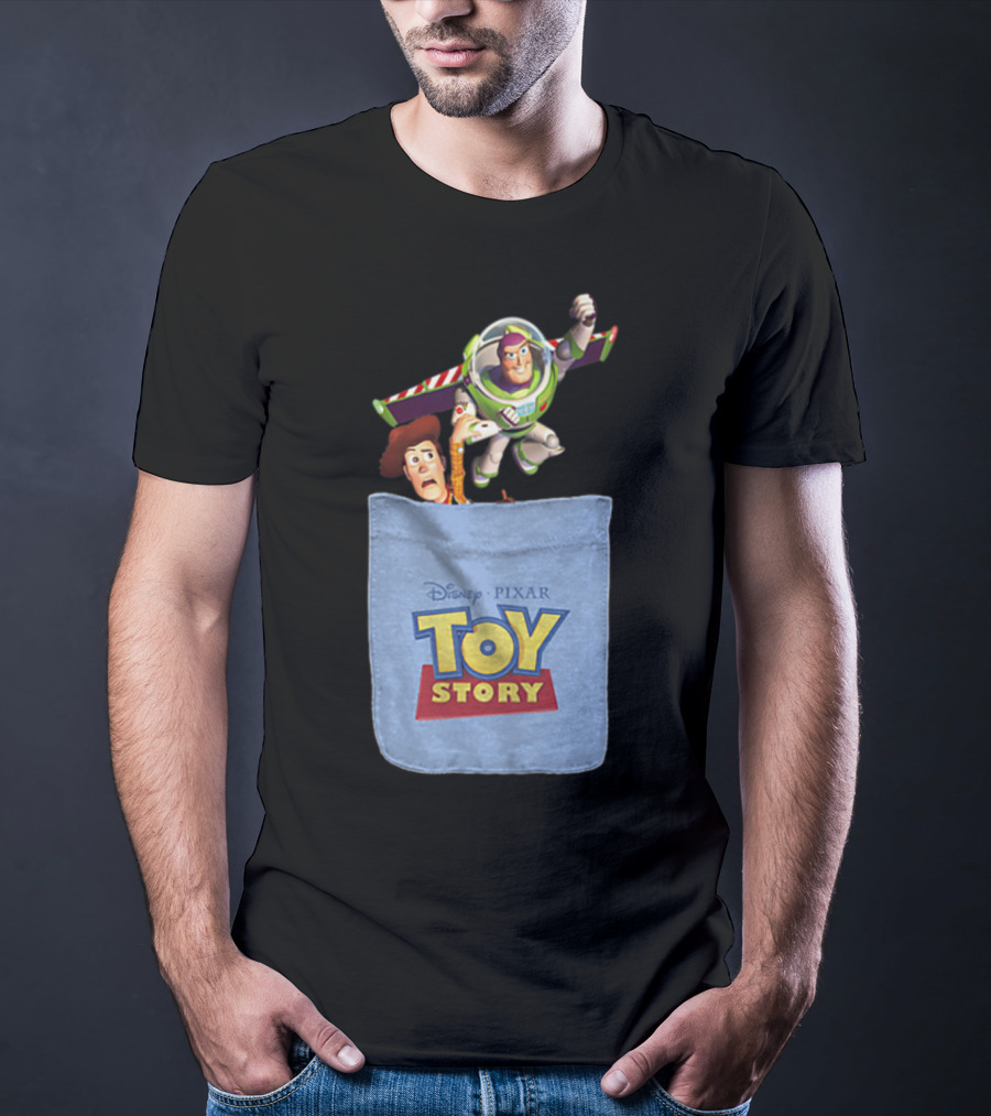 Disney Pixar Toy Story Buzz And Woody Pocket T-Shirt