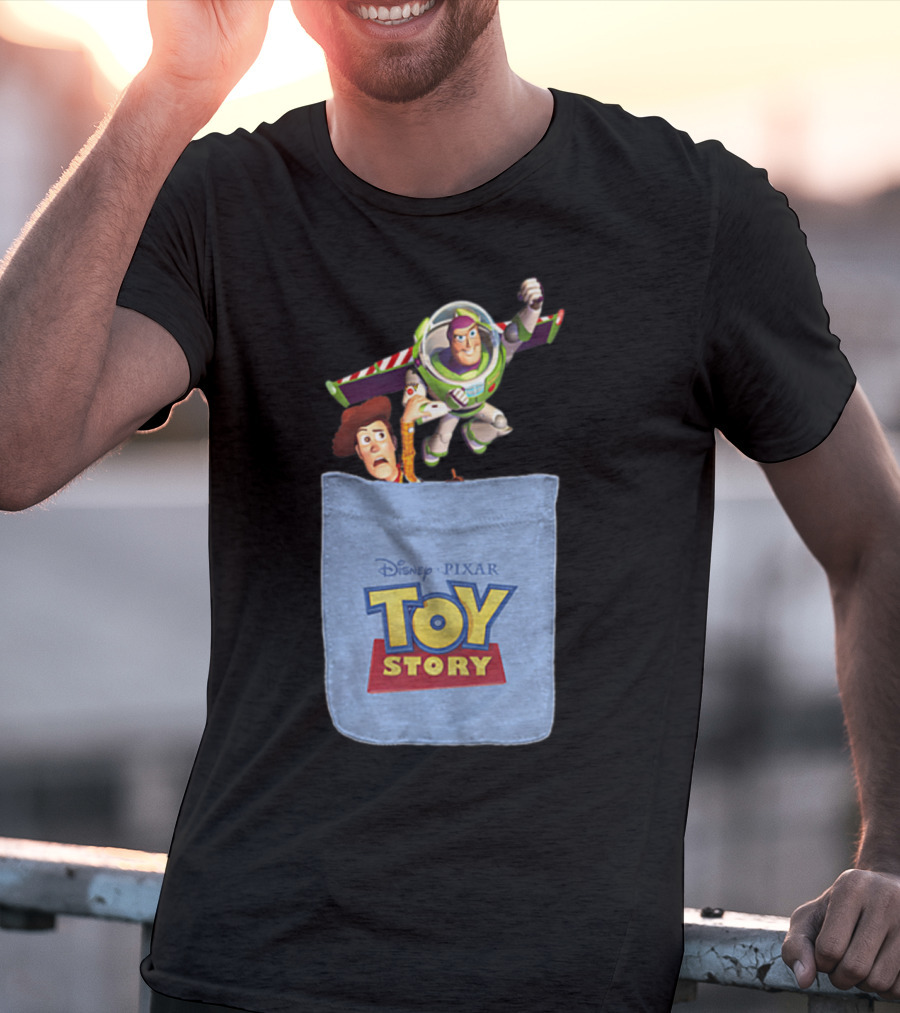 Disney Pixar Toy Story Buzz And Woody Pocket T-Shirt