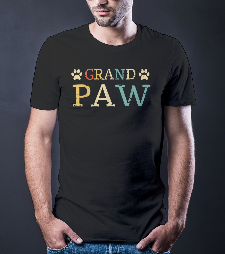 Grand Paw Dog Puppy Lovers Paw Prints T-Shirt