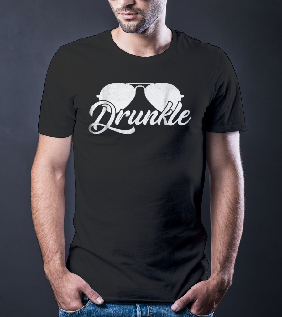 Drunkle Sunglasses Cool Uncle T-Shirt