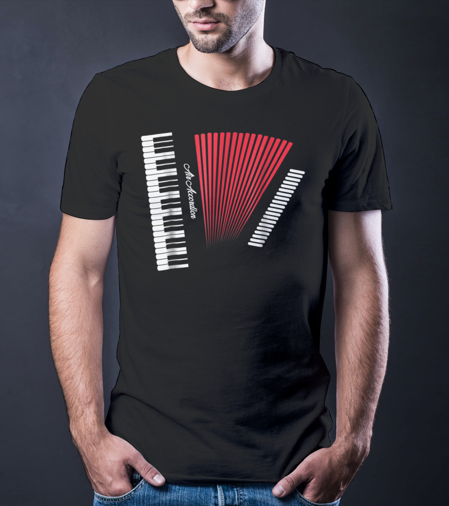 Air Accordion Funny Instrumental Player Music T-Shirt