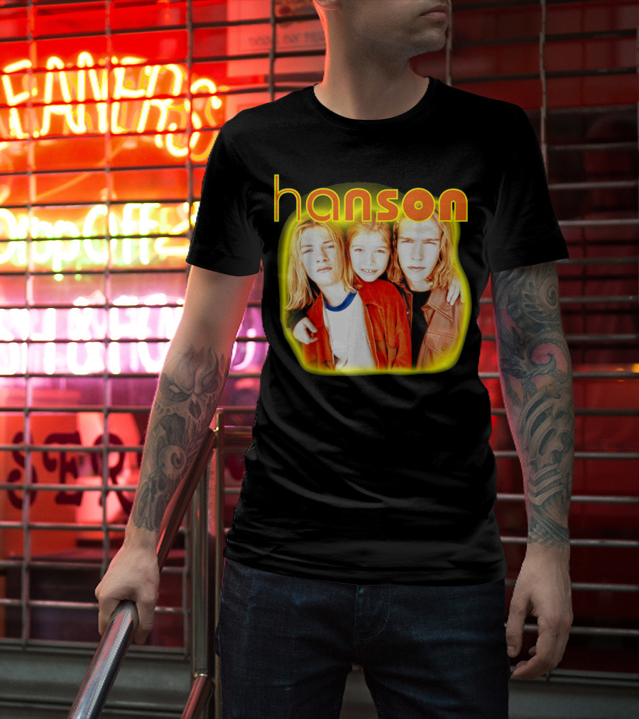 Hanson Band Members Vibrant Yellow Orange Aura T-Shirt
