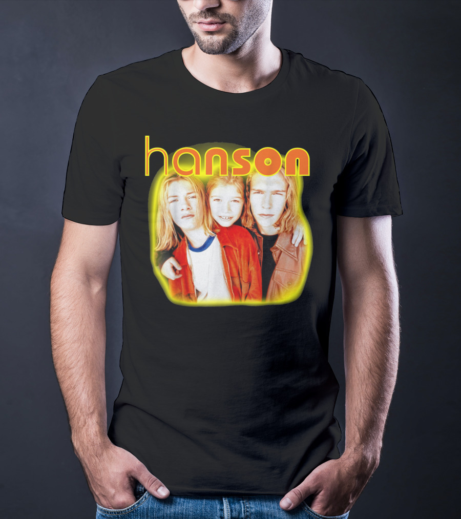 Hanson Band Members Vibrant Yellow Orange Aura T-Shirt