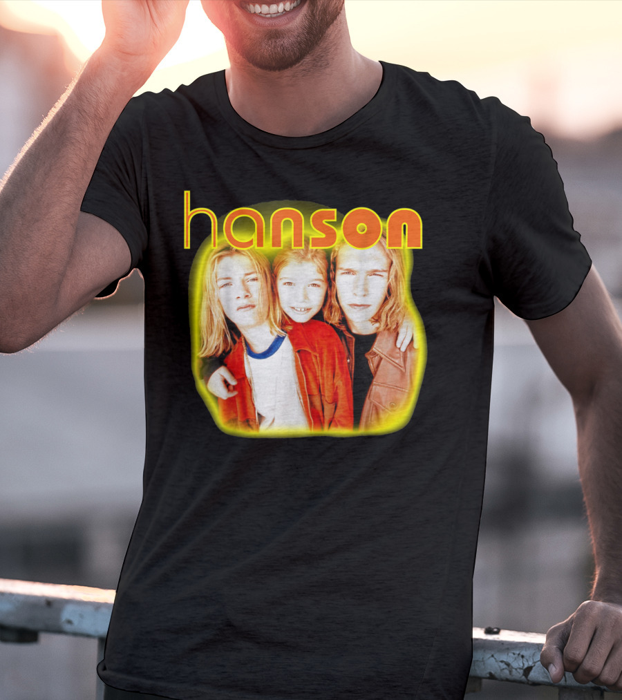 Hanson Band Members Vibrant Yellow Orange Aura T-Shirt