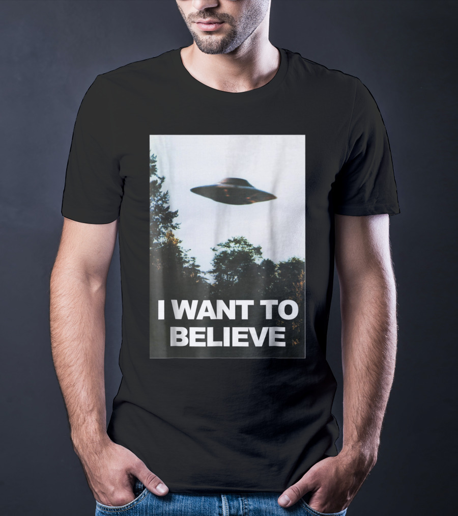 Alien UFO Hunter I Want To Believe T-Shirt