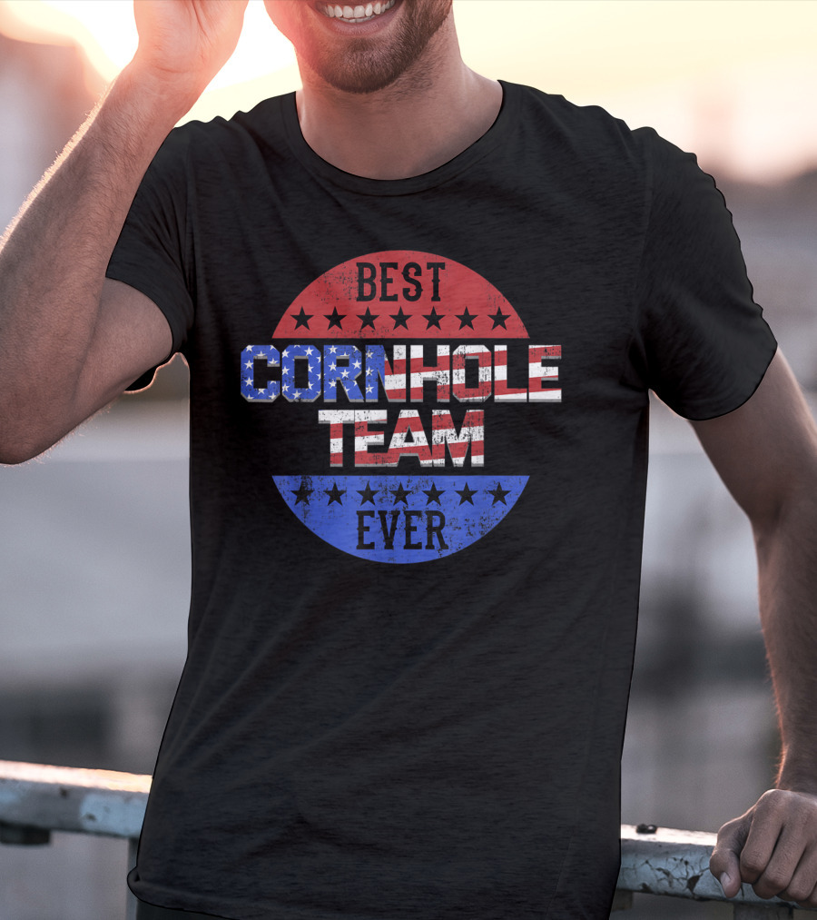 Best Cornhole Team Ever Bean Bag Toss Game T-Shirt