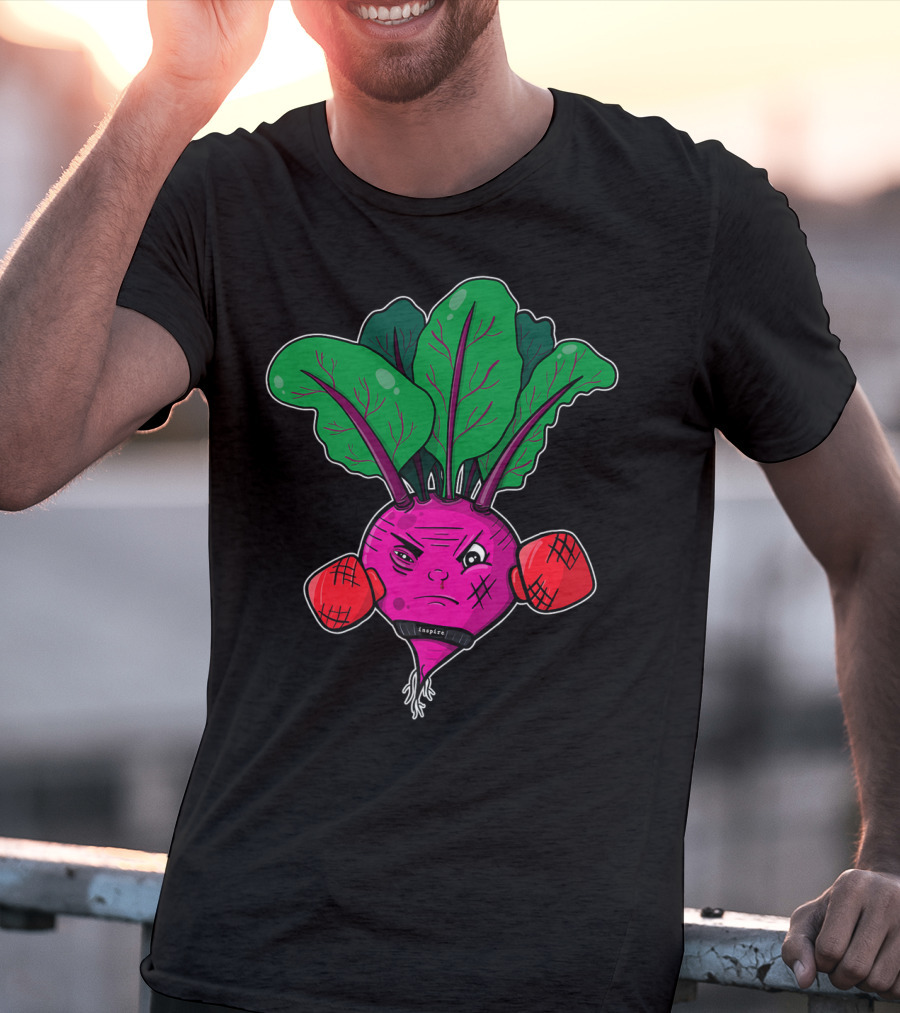 Beet Boxer Vegan Vegetable Empirical Dad Joke Pun T-Shirt