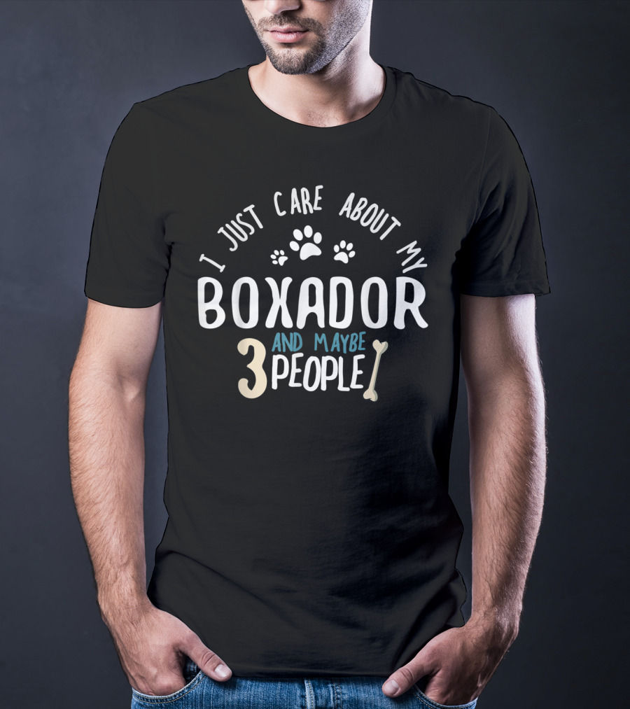 I Just Care About My Boxador And Maybe 3 People T-Shirt