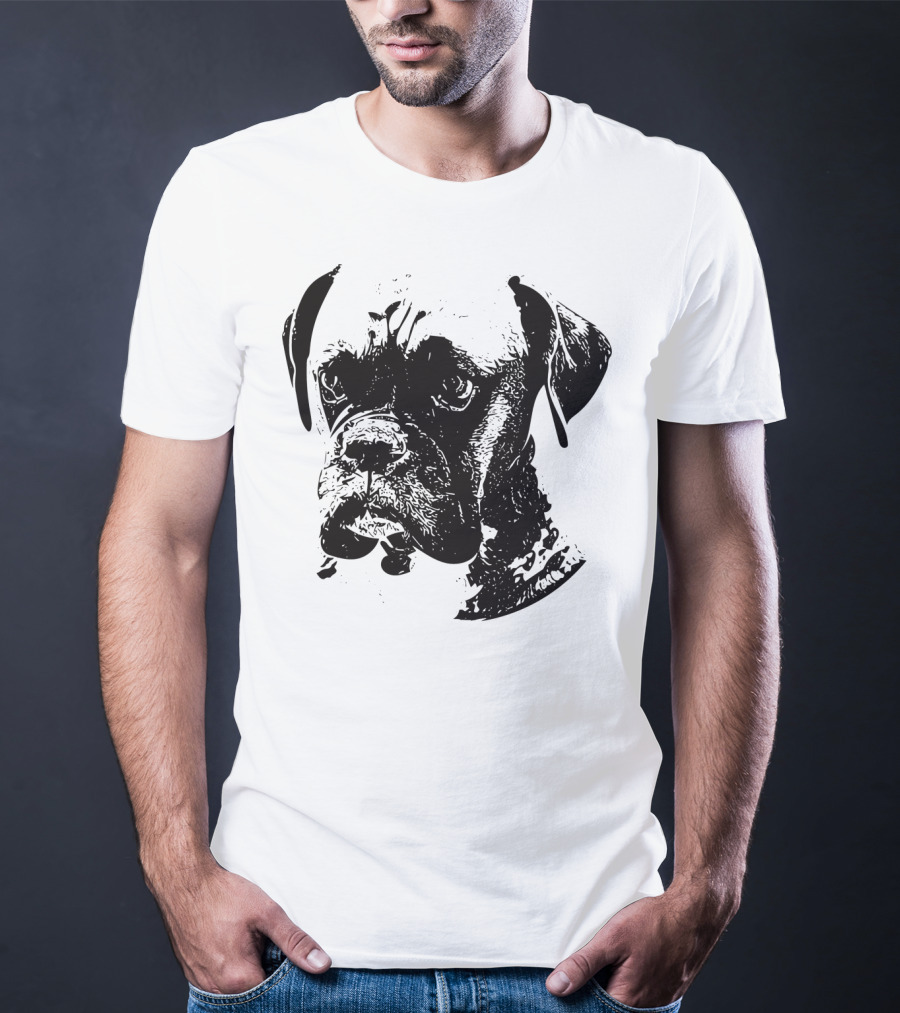 Boxer Dog Face Boxer Mom Or Dad T-Shirt