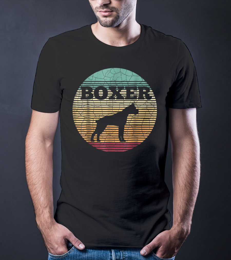 Boxer Dog Vintage Boxer Mom Boxer Dad T-Shirt