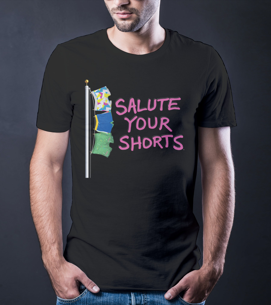 Salute Your Shorts Nickelodeon Flagpole Boxer Shorts Iconic 90s T-Shirt