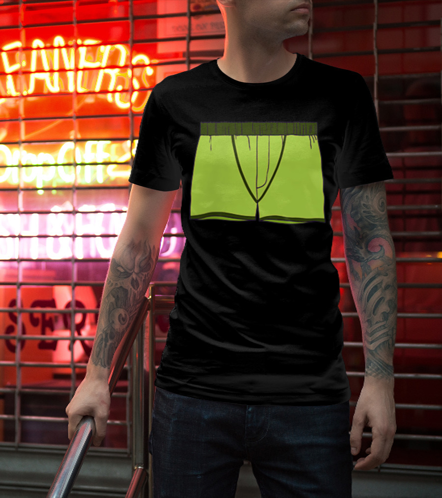 Shane Dawson Sells His Boxer Shorts Pocket Neon Yellow T-Shirt