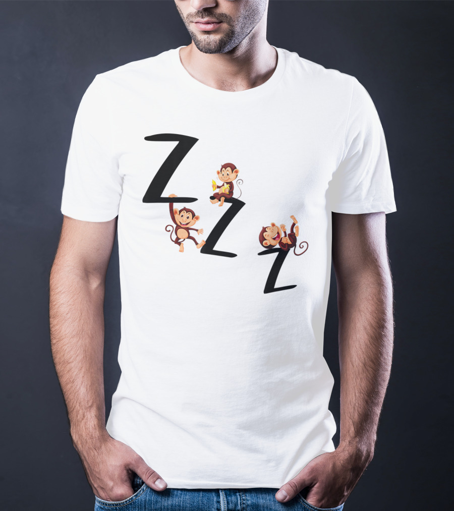 ZZZ Monkeys Trio Playful T-Shirt