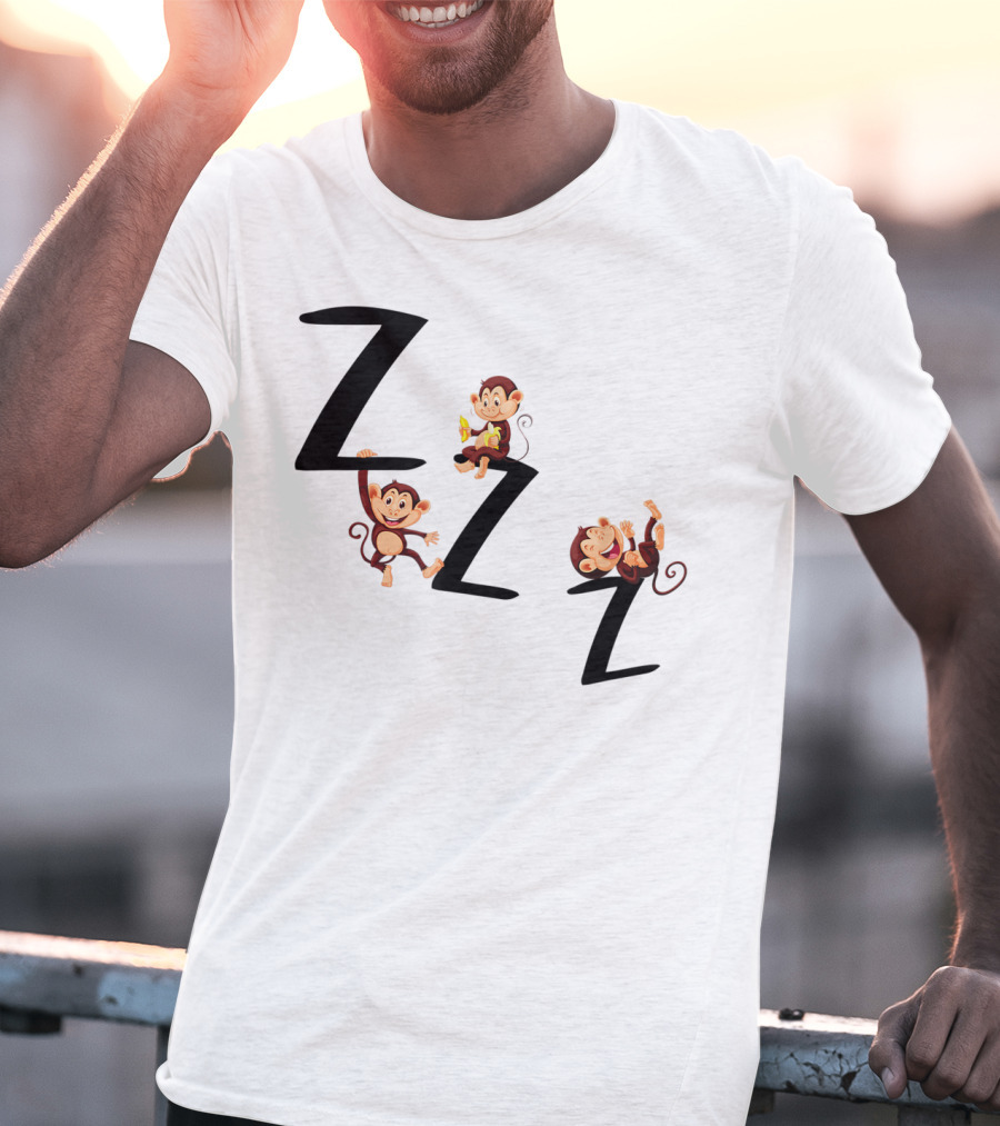 ZZZ Monkeys Trio Playful T-Shirt