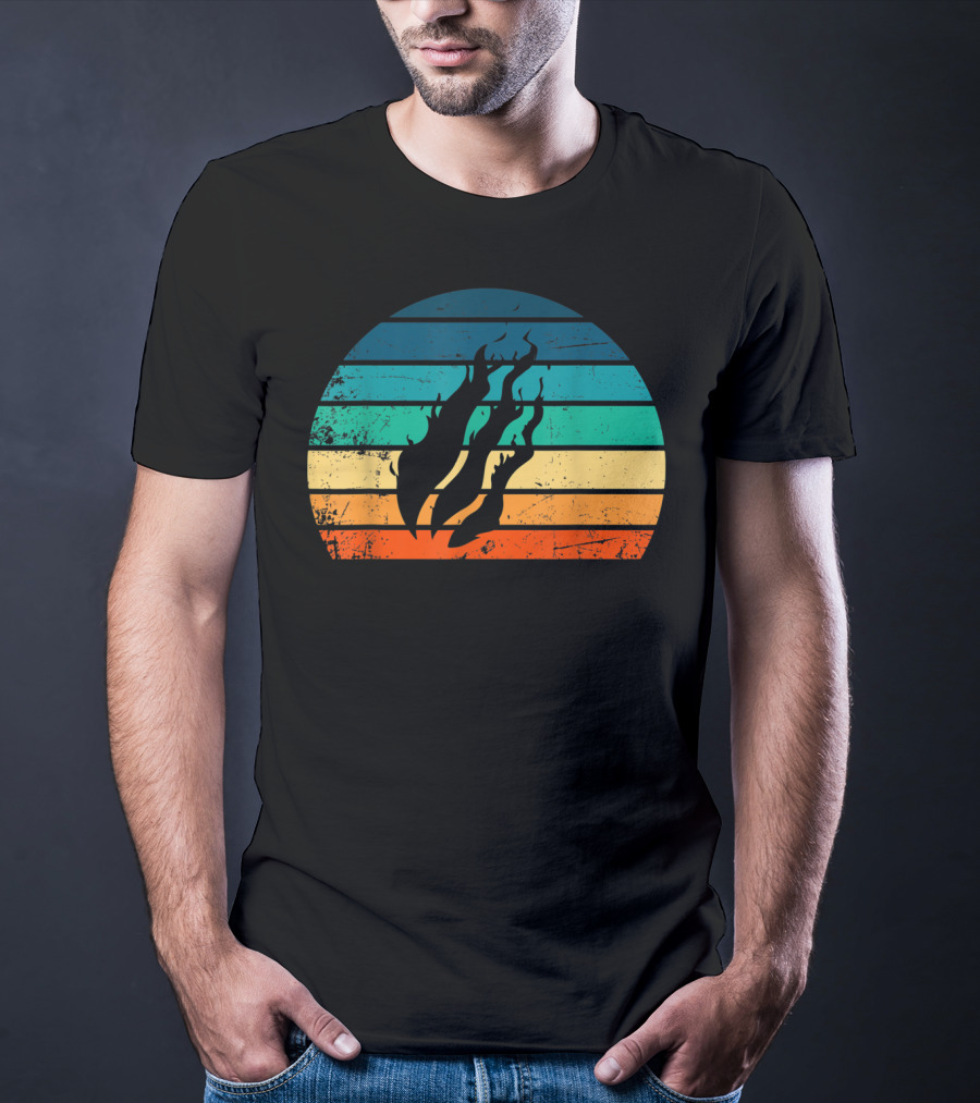 Fire Nation Sunset Flames Gamer Vibes T-Shirt