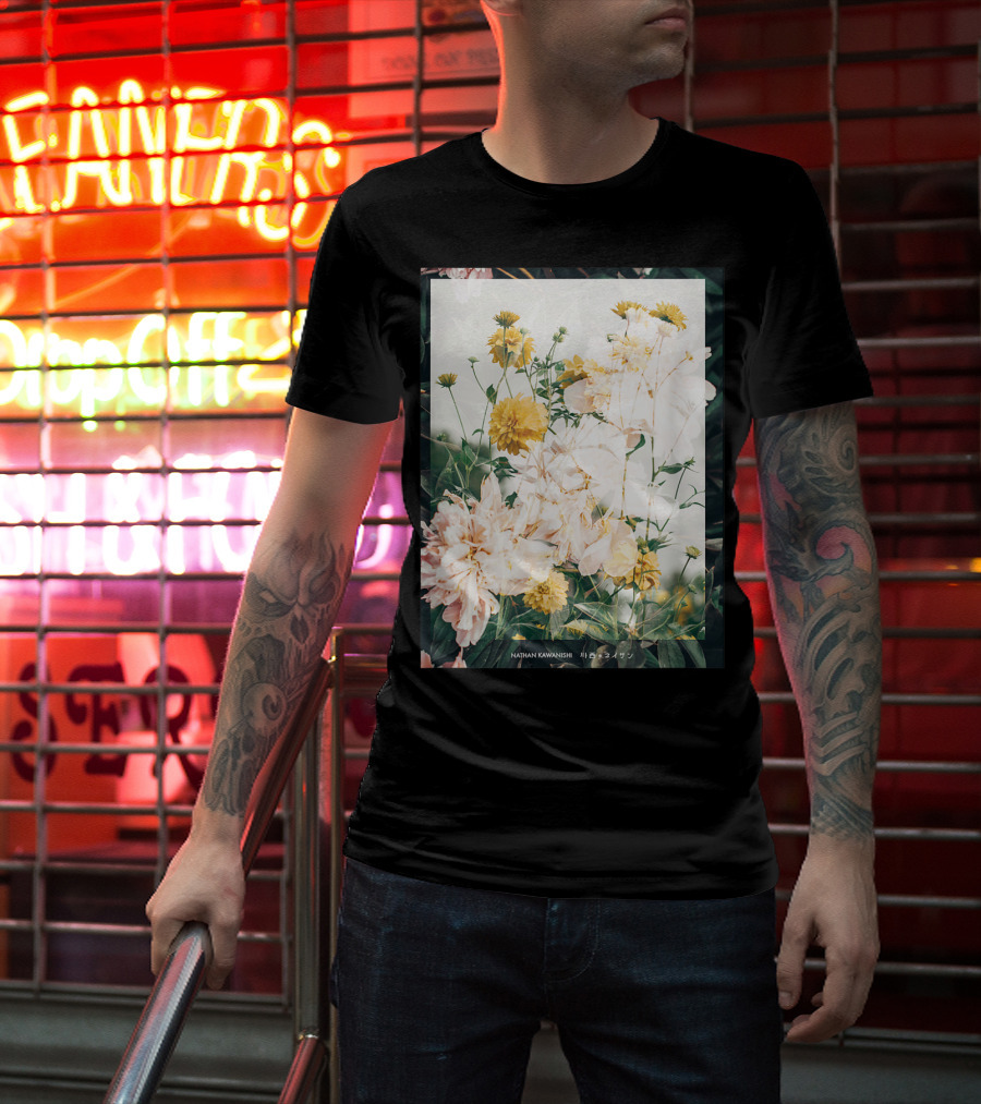 Aesthetic Floral Nathan Kawanishi Streetwear Fashion Grap T-Shirt