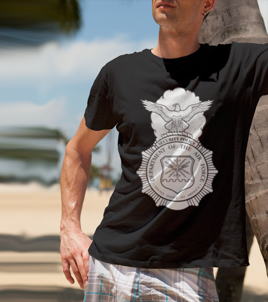 Security Police Department Of The Air Force United States Of America Badge T-Shirt