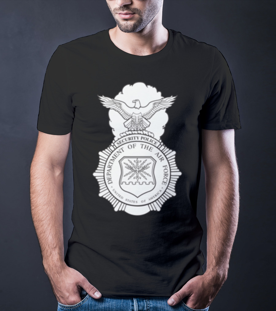 Security Police Department Of The Air Force United States Of America Badge T-Shirt