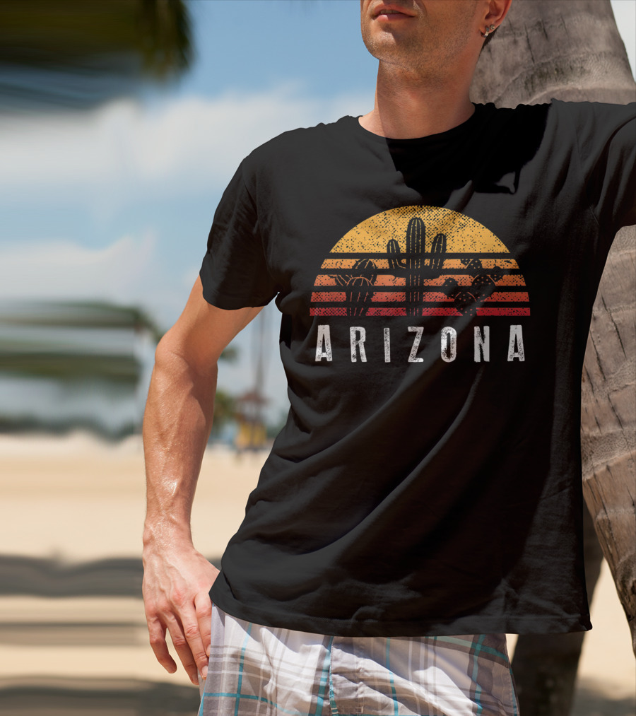 Arizona Sunset Cactus Desert Scene T-Shirt