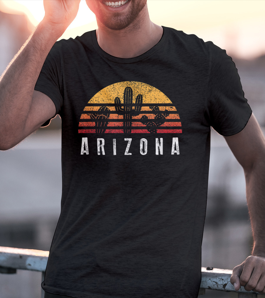 Arizona Sunset Cactus Desert Scene T-Shirt