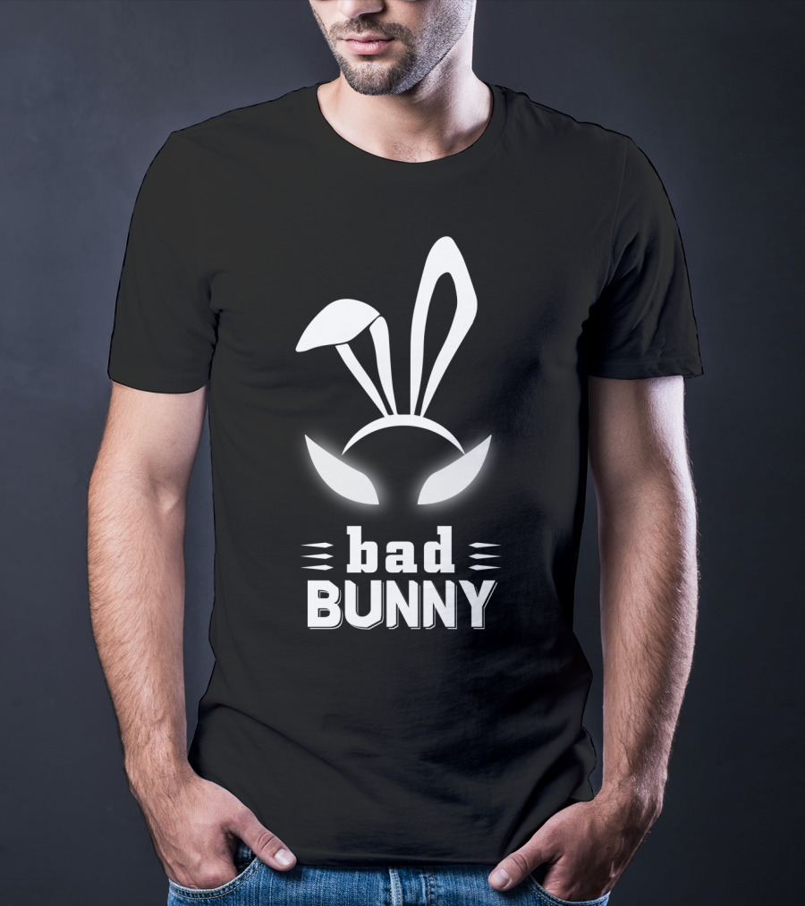 Bad Bunny Custom Cute And Funny Bunny Ears T-Shirt