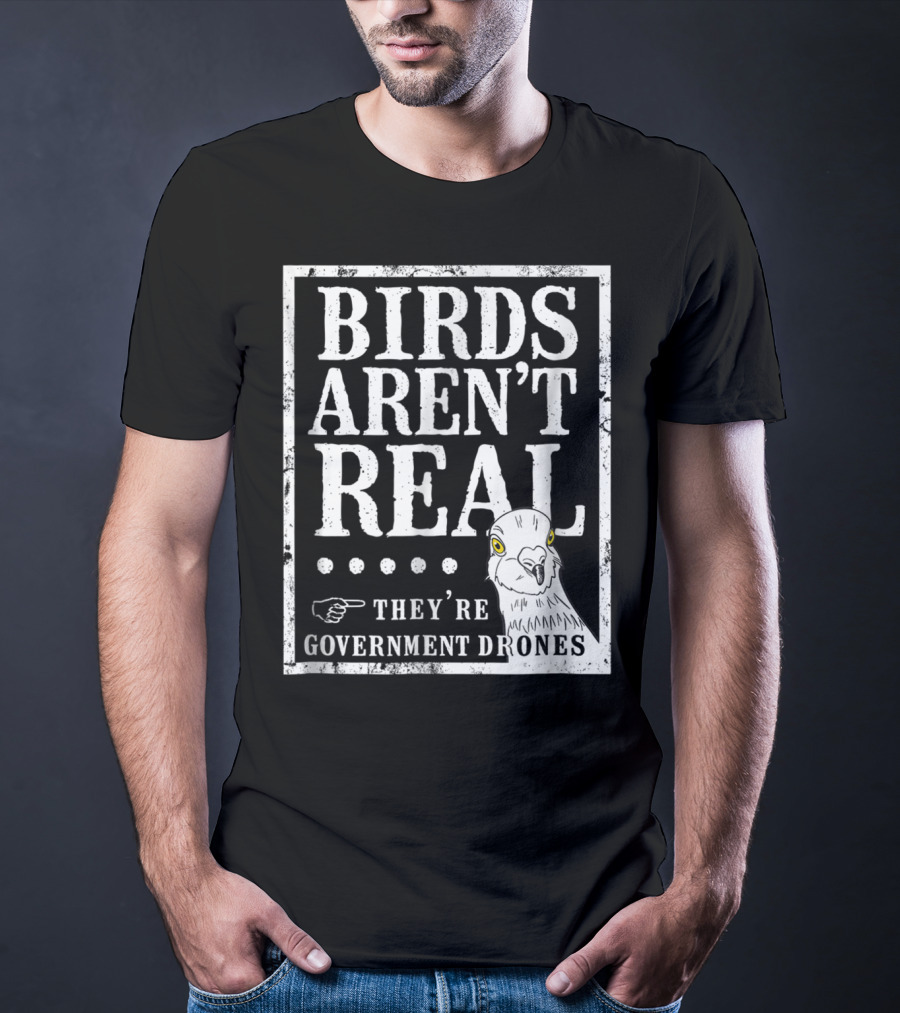 Birds Aren't Real They're Government Drones Meme T-Shirt