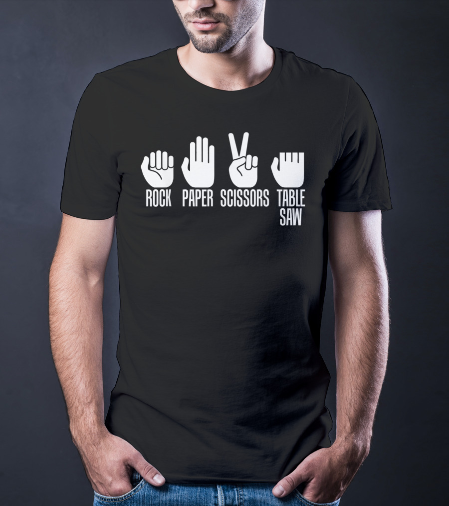 Carpenters Rock Paper Scissors Table Saw T-Shirt