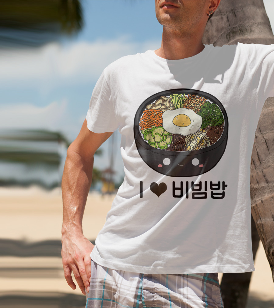 I Love Bibimbap Cute South Korean Food T-Shirt