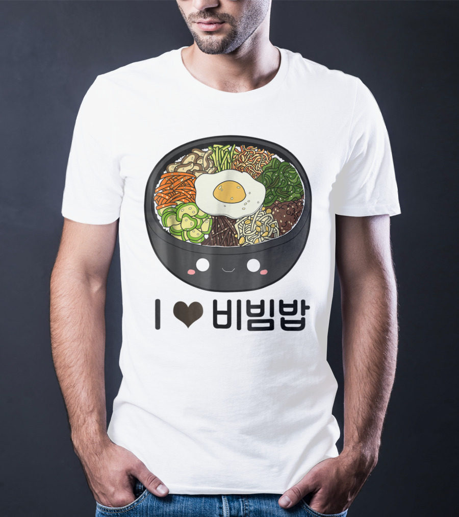 I Love Bibimbap Cute South Korean Food T-Shirt
